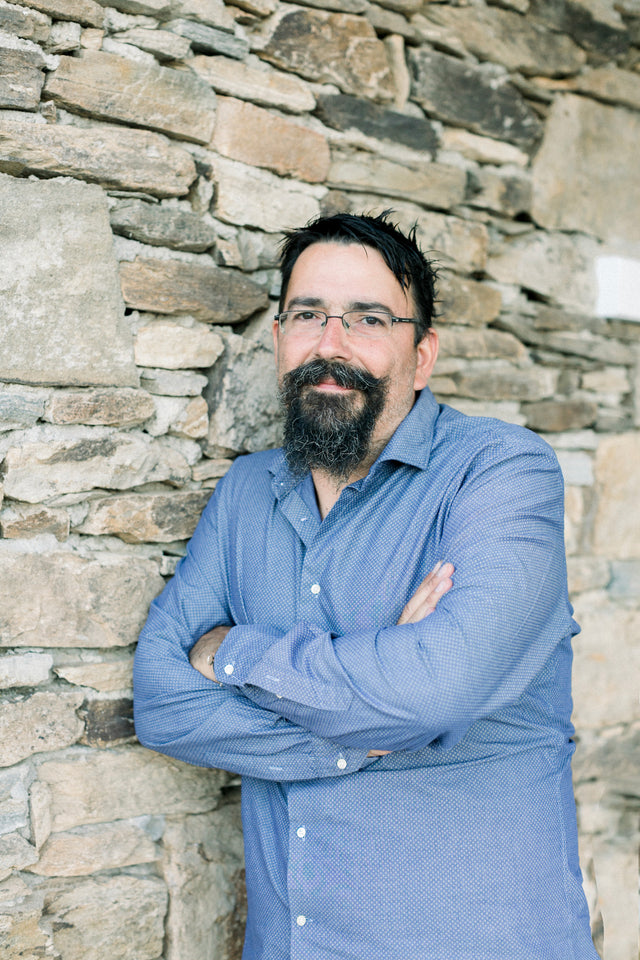 Nikos Manika, owner of The Secret View, a wedding venue in Paros, Greece